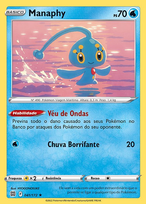 Manaphy (41/172) - Carta Avulsa Pokemon