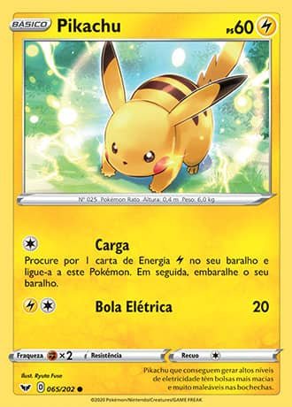 Pikachu (65/202) REV FOIL - Carta Avulsa Pokemon