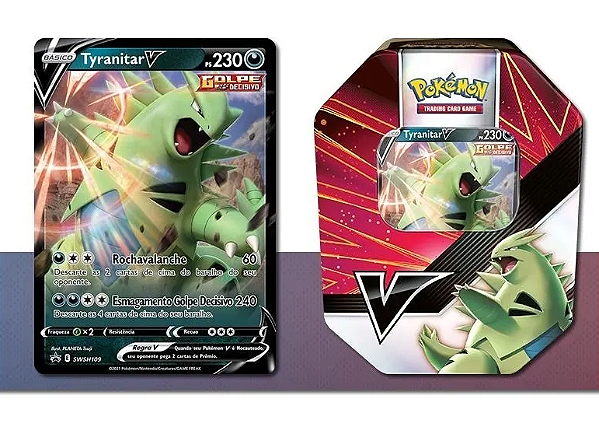 Lata Pokemon Combatentes V - Tyranitar-V Golpe Decisivo