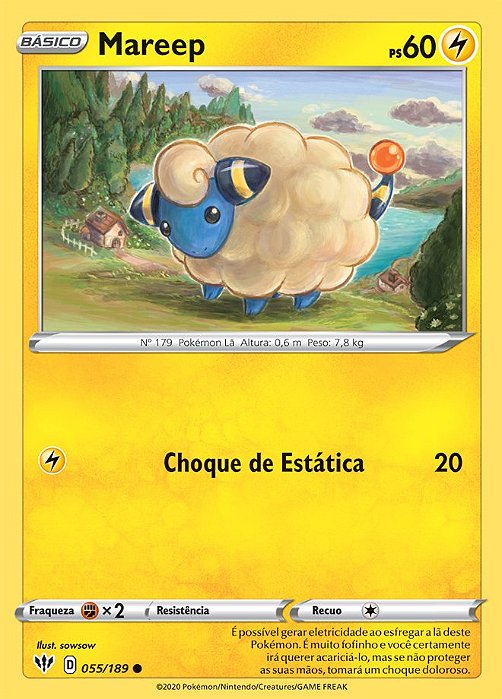 Mareep (55/189) REV FOIL - Carta Avulsa Pokemon