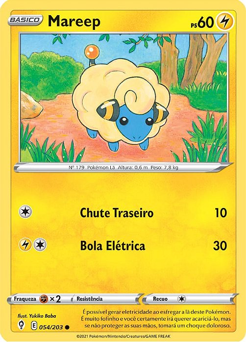 Mareep (54/203) - Carta Avulsa Pokemon