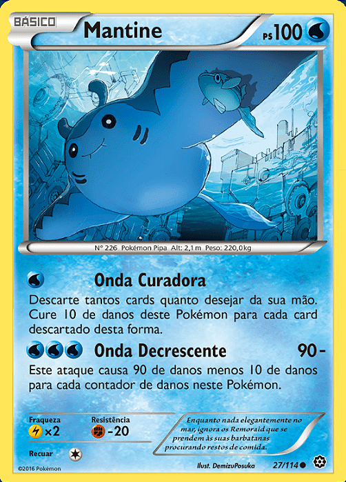 Mantine (27/114) - Carta Avulsa Pokemon