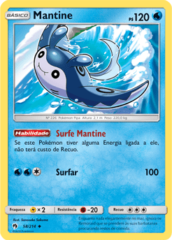 Mantine (58/214) - Carta Avulsa Pokemon