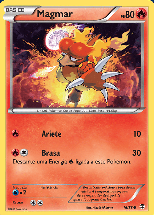 Magmar (16/83) - Carta Avulsa Pokemon
