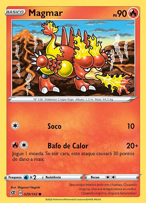 Magmar (29/192) REV FOIL - Carta Avulsa Pokemon