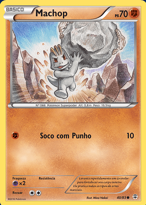 Machop (40/83) - Carta Avulsa Pokemon