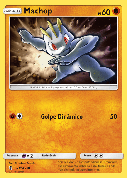 Machop (63/145) - Carta Avulsa Pokemon