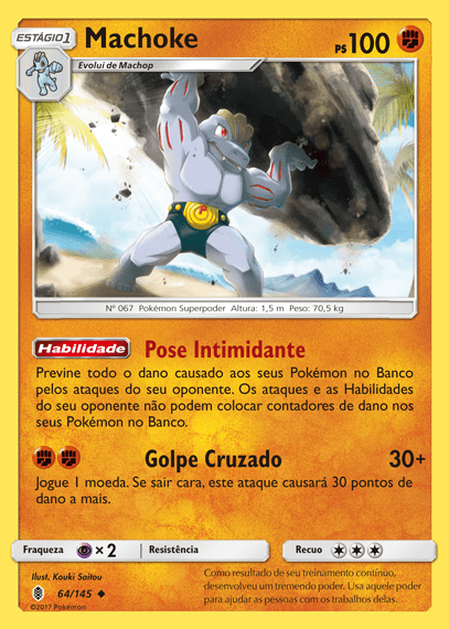 Machoke (64/145) - Carta Avulsa Pokemon