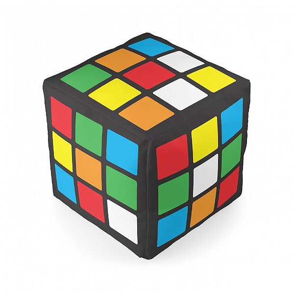 Almofada Cubo - Cubo de Rubik / Cubo Mágico (27 x 27 x 27cm)
