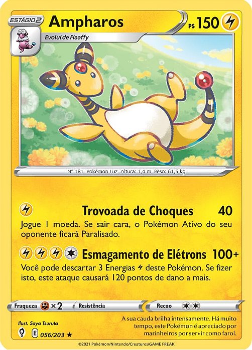 Ampharos (56/203) - Carta Avulsa Pokemon