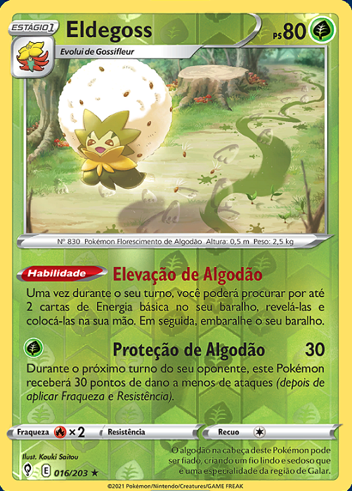 Eldegoss (16/203) REV FOIL - Carta Avulsa Pokemon