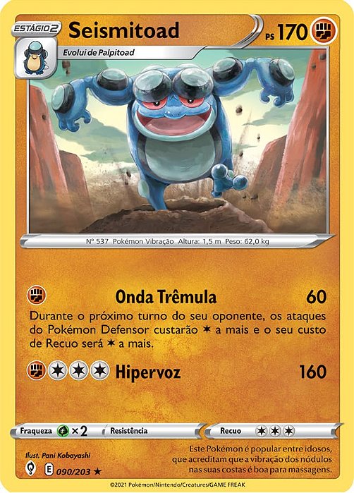 Seismitoad (90/203) - Carta Avulsa Pokemon