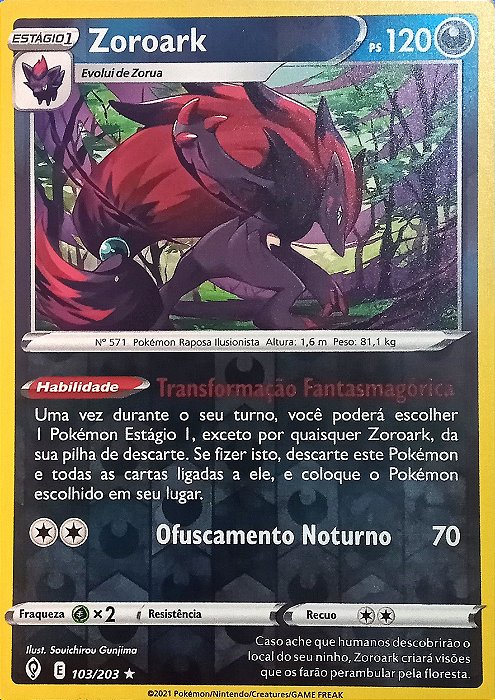 Zoroark (103/203) REV FOIL - Carta Avulsa Pokemon