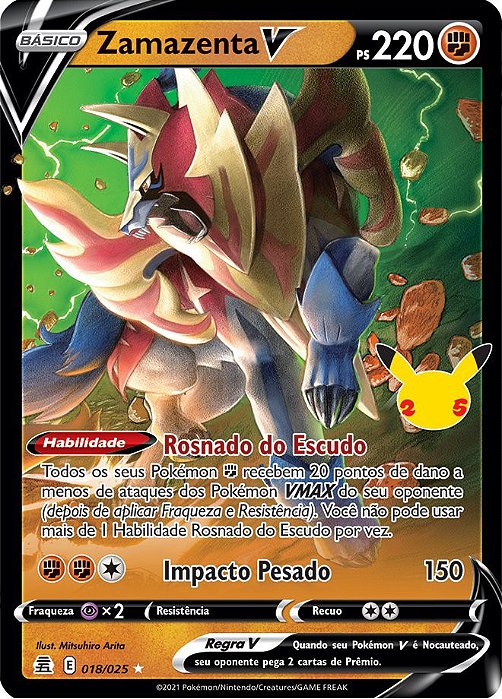 Zamazenta-V (018/25) - Carta Avulsa Pokemon