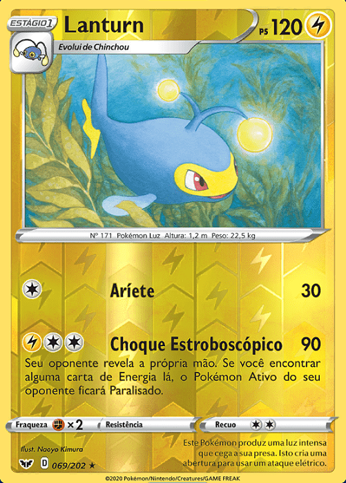 Lanturn (69/202) REV FOIL - Carta Avulsa Pokemon