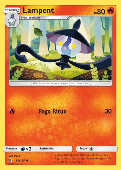 Lampent (12/145) - Carta Avulsa Pokemon