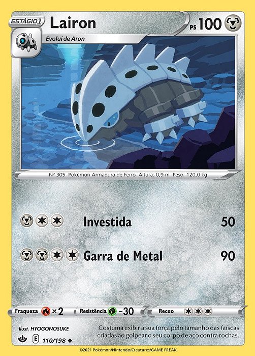Lairon (110/198) REV FOIL - Carta Avulsa Pokemon
