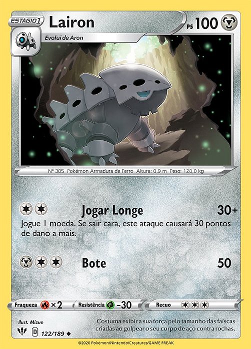 Lairon (122/189) REV FOIL - Carta Avulsa Pokemon