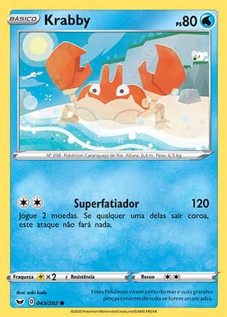 Krabby (43/202) - Carta Avulsa Pokemon