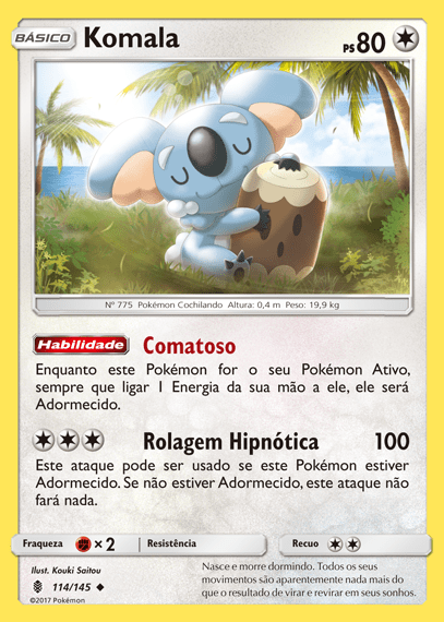 Komala (114/145) - Carta Avulsa Pokemon