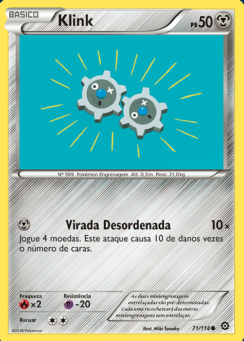 Klink (71/114) - Carta Avulsa Pokemon