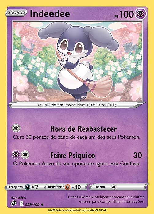 Indeedee (88/192) REV FOIL - Carta Avulsa Pokemon