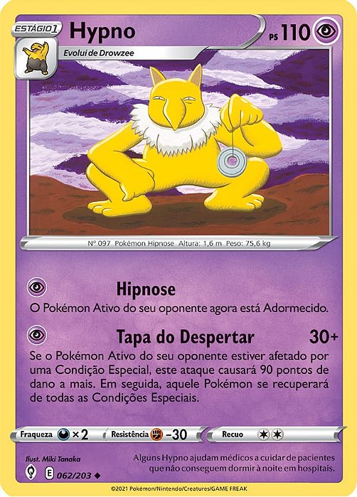 Hypno (62/203) REV FOIL - Carta Avulsa Pokemon