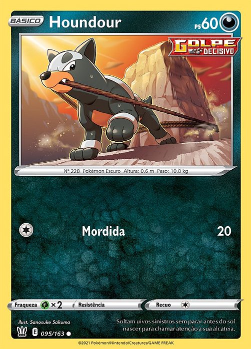 Houndour (95/163) REV FOIL - Carta Avulsa Pokemon