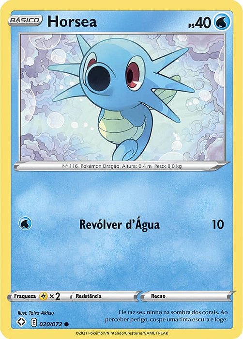 Horsea (20/72) REV FOIL - Carta Avulsa Pokemon