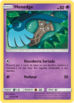 Honedge (92/236) - Carta Avulsa Pokemon