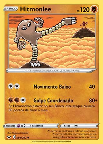 Hitmonlee (94/202) - Carta Avulsa Pokemon