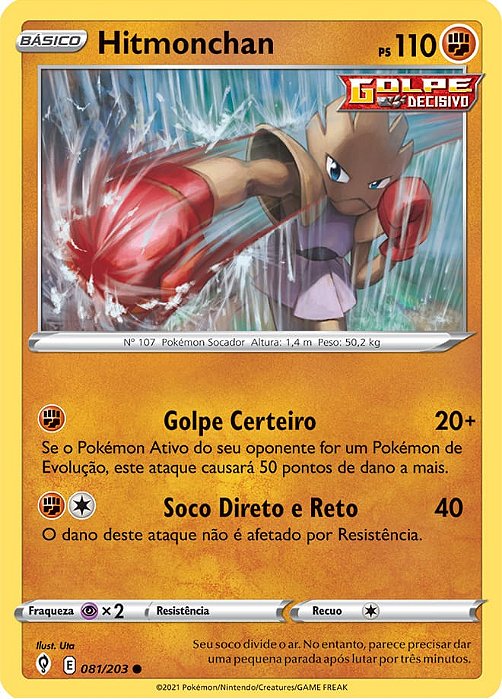 Hitmonchan (81/203) - Carta Avulsa Pokemon