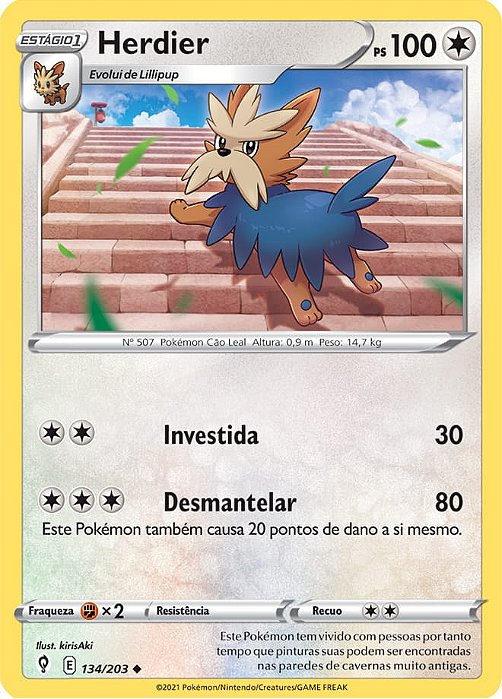 Herdier (134/203) - Carta Avulsa Pokemon