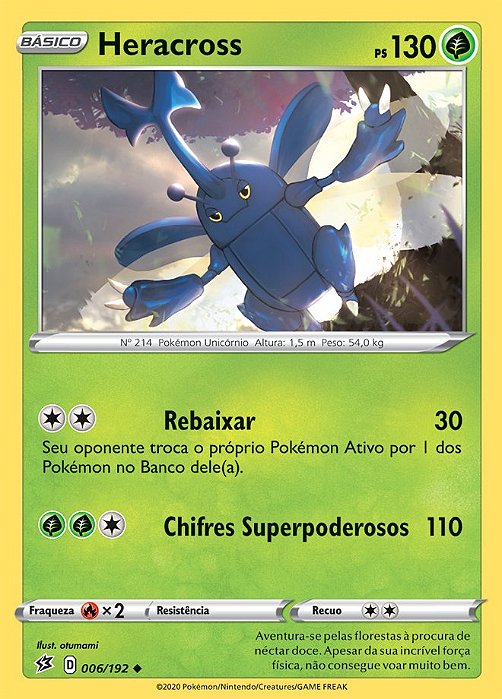 Heracross (6/192) - Carta Avulsa Pokemon