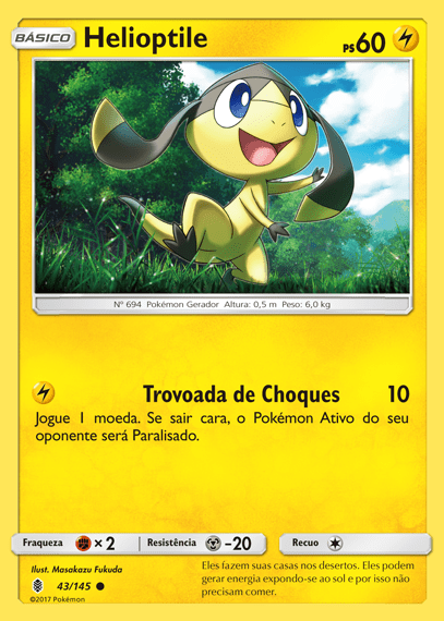 Helioptile (43/145) - Carta Avulsa Pokemon