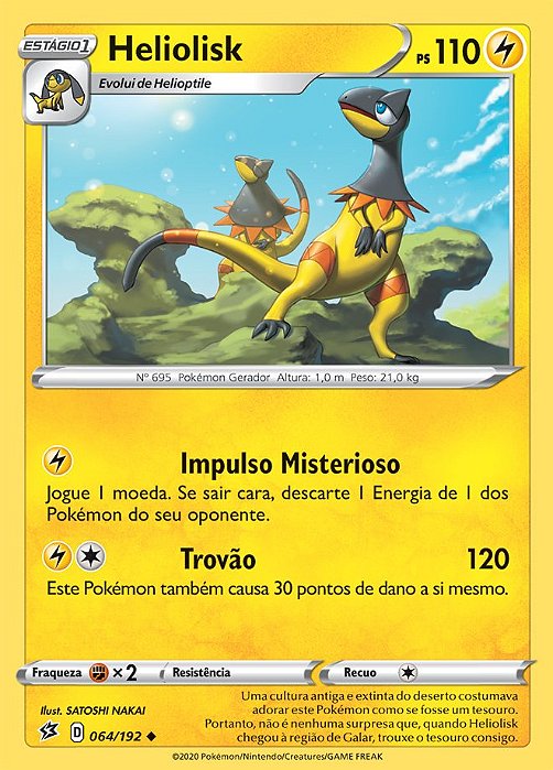 Heliolisk (64/192) - Carta Avulsa Pokemon