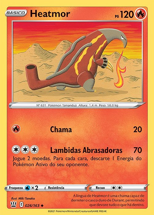Heatmor (26/163) - Carta Avulsa Pokemon