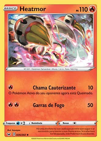 Heatmor (26/202) REV FOIL - Carta Avulsa Pokemon