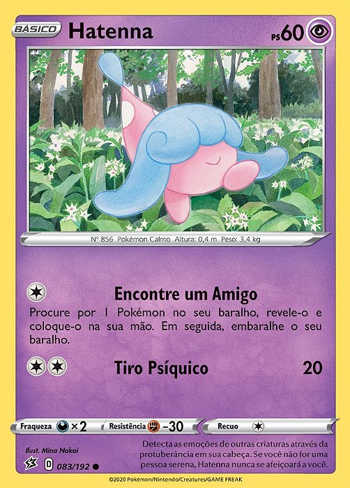 Hatenna (83/192) REV FOIL - Carta Avulsa Pokemon