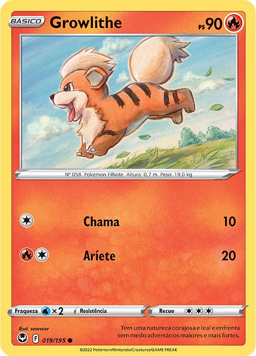 Growlithe (019/195) - Carta Avulsa Pokemon