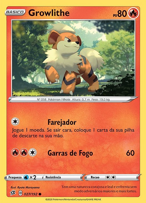 Growlithe (27/192) - Carta Avulsa Pokemon