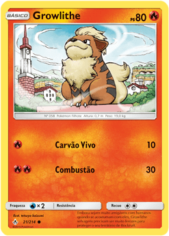 Growlithe (21/214) - Carta Avulsa Pokemon