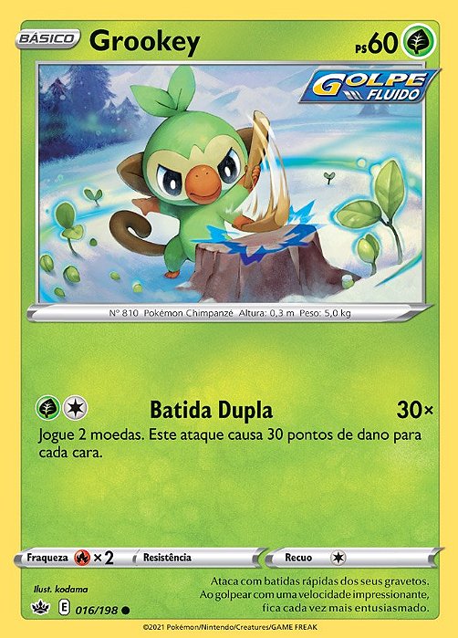 Grookey (16/198) REV FOIL - Carta Avulsa Pokemon