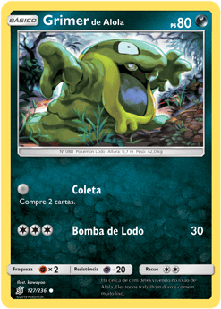 Grimer de Alola / Alolan Grimer (127/236) - Carta Avulsa Pokemon