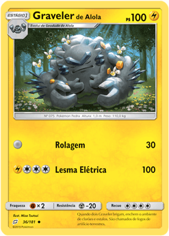 Graveler de Alola / Alolan Graveler (36/181) - Carta Avulsa Pokemon