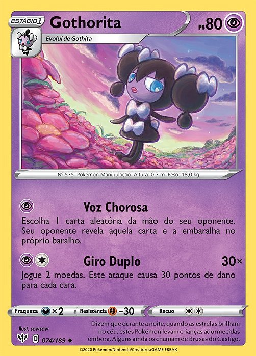 Gothorita (74/189) REV FOIL - Carta Avulsa Pokemon