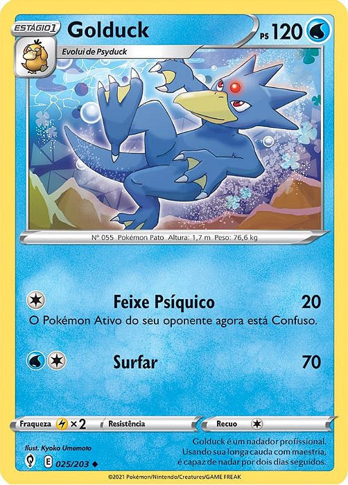 Golduck (25/203) REV FOIL - Carta Avulsa Pokemon