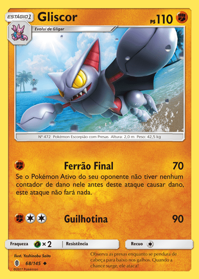 Gliscor (68/145) - Carta Avulsa Pokemon