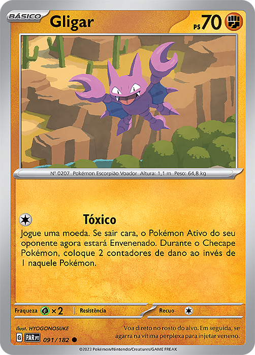Gligar (091/182) - Carta Avulsa Pokemon