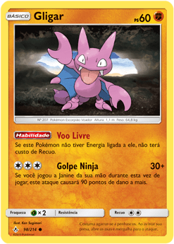 Gligar (98/214) - Carta Avulsa Pokemon
